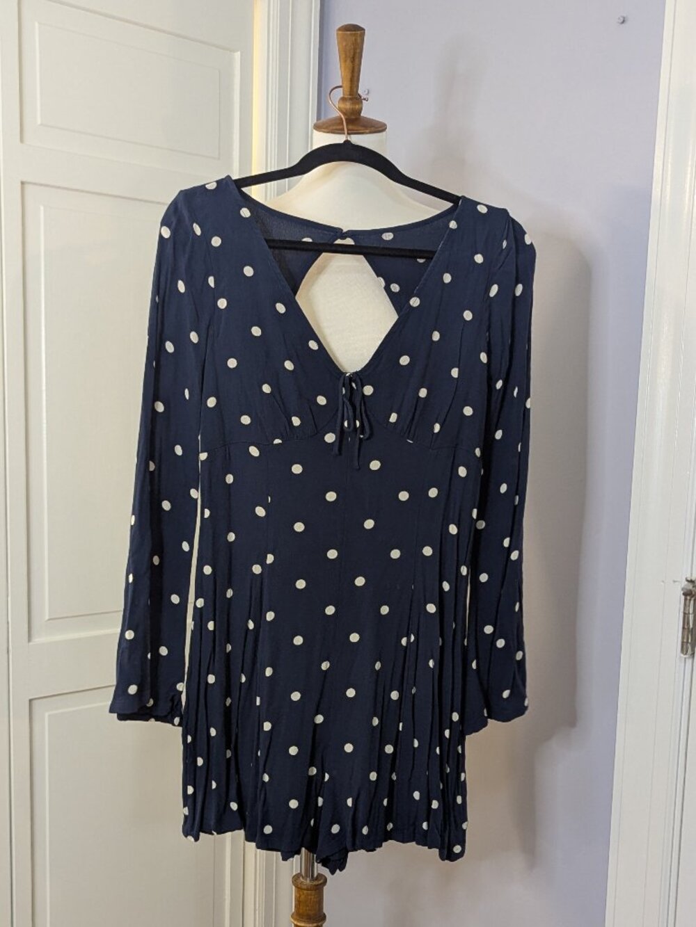 American Eagle Long-Sleeve V-Neck Romper